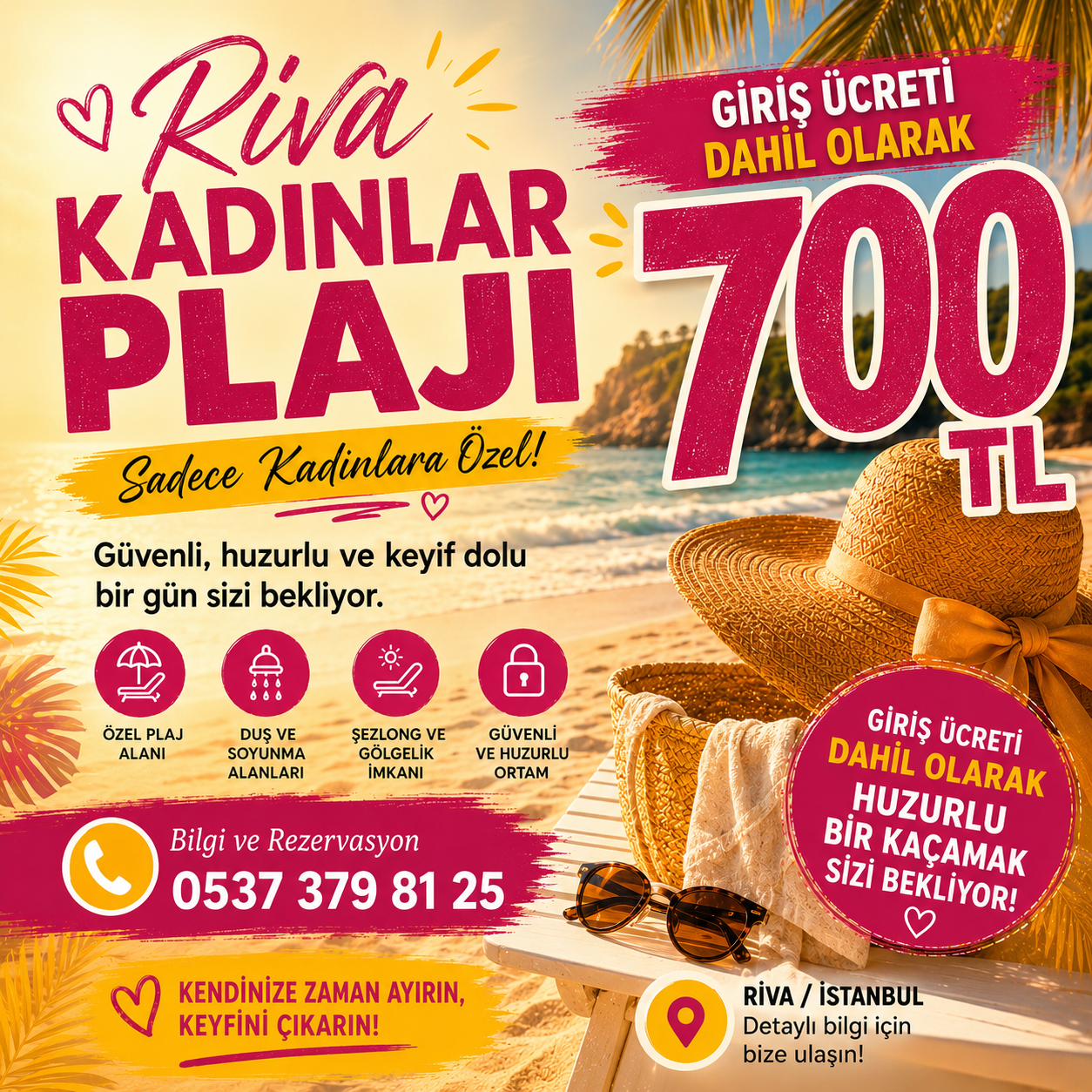 Riva kadınlar plajı tanıtım afişi